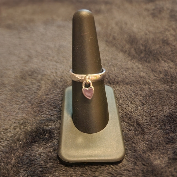 Jewelry - 3/$10 Silver ring with heart charm